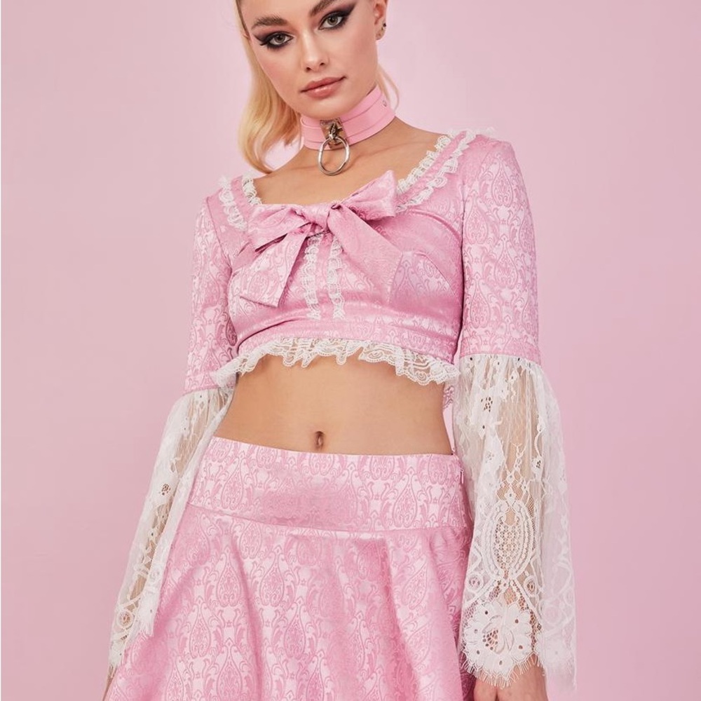 Sugar Thrillz Pink Lace Matching Set